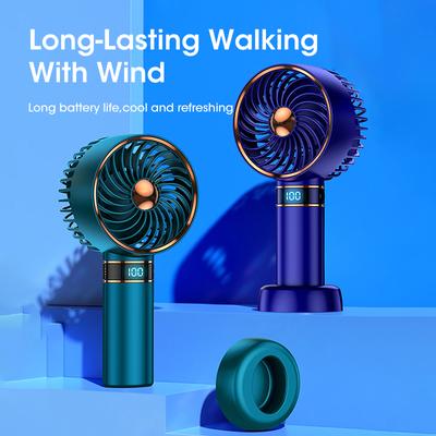 Mini ventilateur de poche portable rechargeable par USB, 5 000 mAh, affichage des données
