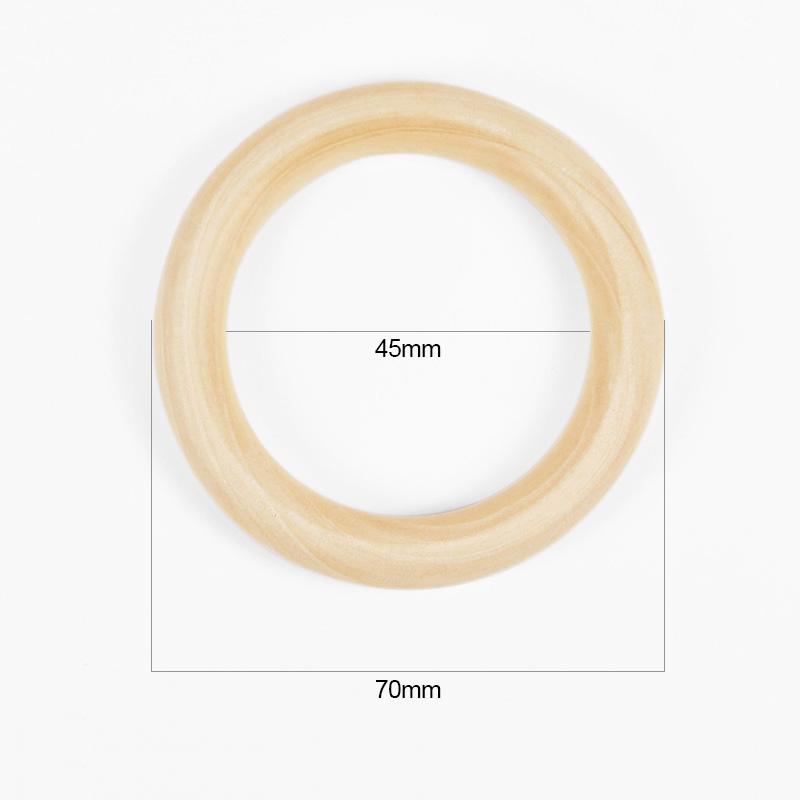5/10/15/20/25/50pcs 20-80mm Natural Unfinished Wood Circle Rings Macrame DIY Crafts Baby Teething Toys Wooden Hoop Ornaments