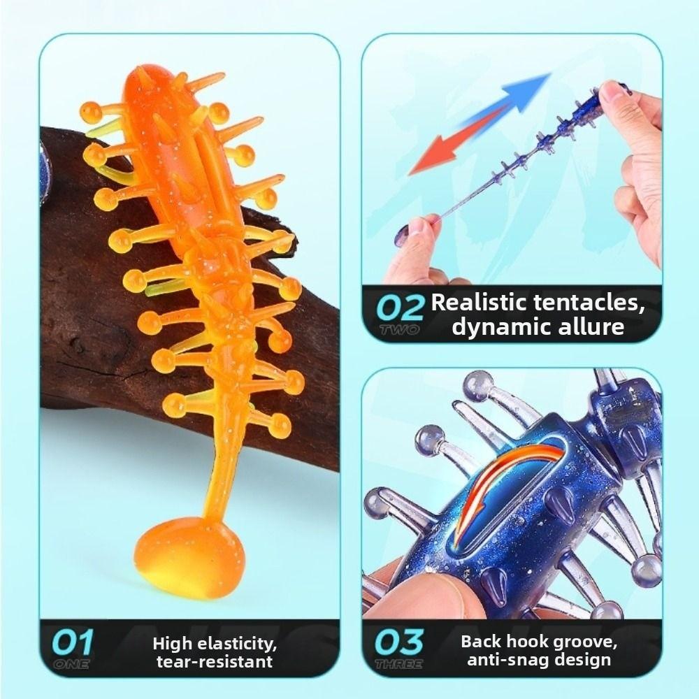 4Pcs/Set Floating TPE Material Lure 6cm 2.3g Soft Fishing Lure Fishing Accessories