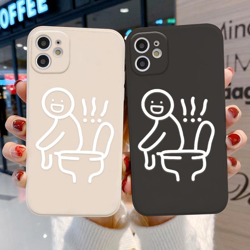 Fun and funny matchstick man phone case iPhone 16 15 14 13 12 11 Pro Max X XS XR 8 Plus silicone anti drop soft phone case
