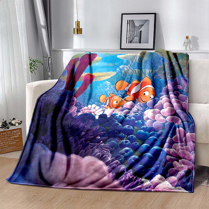 Disney Finding Nemo Pattern Blanket Warm Soft Fluffy Kids and Adult Sofa Bed Throw Blanket Outdoor Travel Camping Luxury Gifts