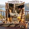 Custom Text Flannel Throw Blanket, Lightweight Cozy Bed Sofa BlanketWallace & Gromit