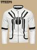 Men's Color Blocking Spider Pattern Stylish PU Leather Jacket - Pocket Street Style Retro Classic Bomber Jacket