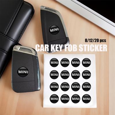 8 st Bil Logotyp Nyckel Klistermärke Dekoration Auto Tillbehör För MINI Cooper JCW WORKS R55 R56 F55 F56 R57 R58 R59 R60 R50