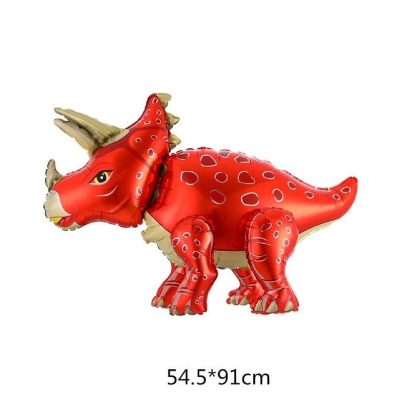 20 Styles 4D Active Inflatable Aluminum Foil Balloons Dinosaur Tyrannosaurus Rex and Triceratops