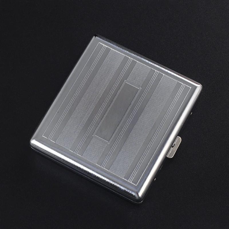 20PCS Metal Cigarette Box Stainless Steel Embossed Portable Cigarette Case Personalized Fashionable Storage Box Smoking Tool