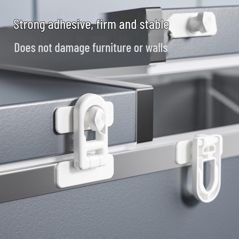 Child Safety Rotary Oven Door Lock - No-Punch Installation for Microwaves & Kitchen Ovens