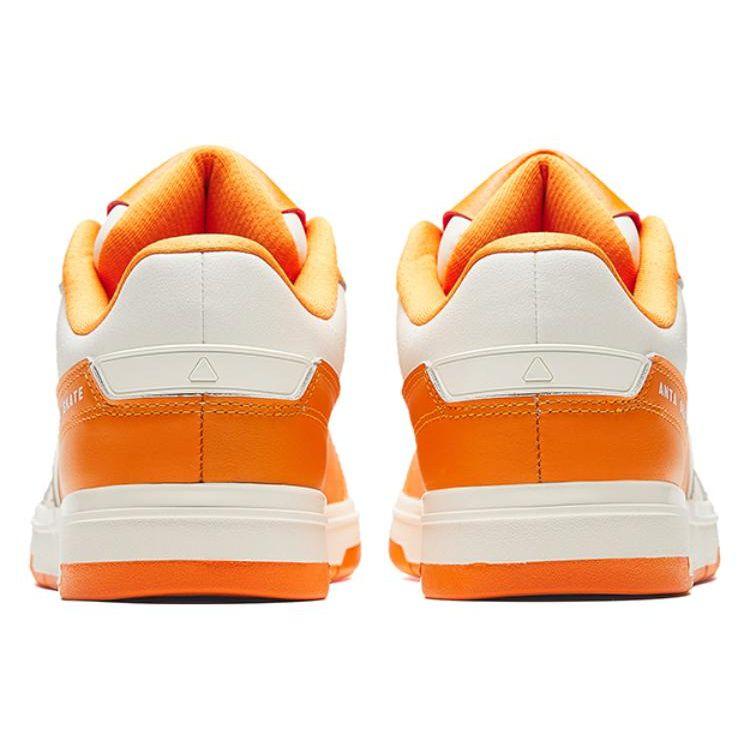 Anta Bequeme Stoßdämpfende Strapazierfähige Low-Top-Sneaker Herren-Sneaker Weiß Orange 912348026-3