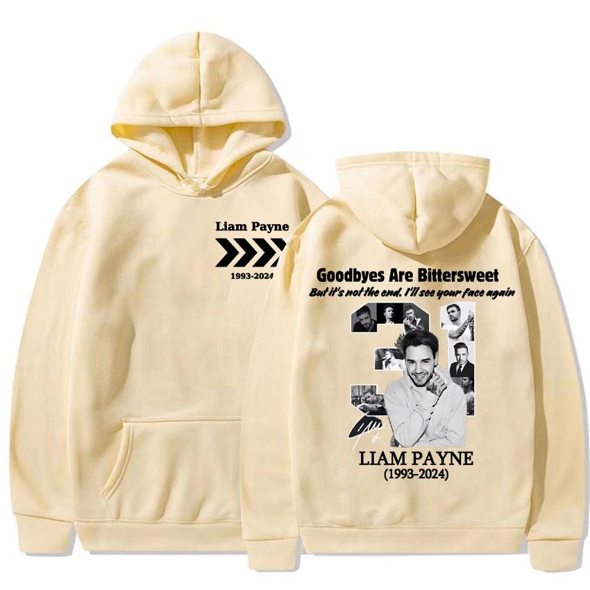 Goodbyes Are Bittersweet Liam Payne Hooded Unisex Harajuku Hip Hop Vintage Style Hoodie Pullover Men Casual Oversized Sweatshirt