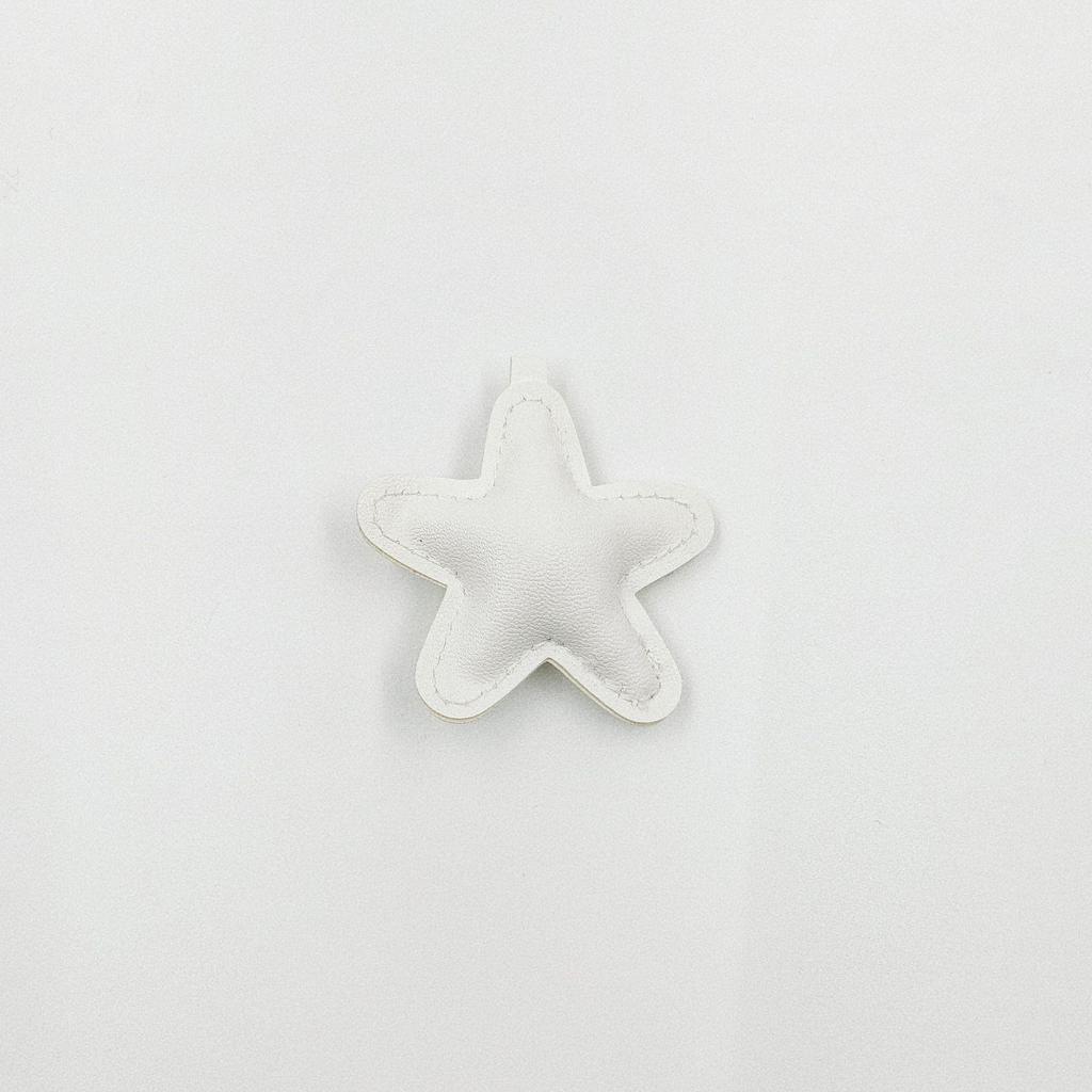 Colorful Leather Star Pendant Keychain - Cute DIY Bag Accessory