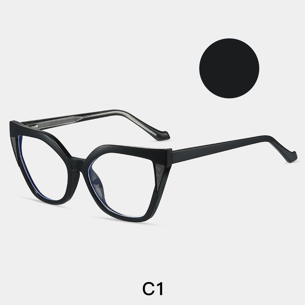 TR90 Anti Blue Light Oversized Cat Eye Reading Glasses Women Ultralight Acetate Computer Eyewear Optical Presbyopia Glasses +1.5