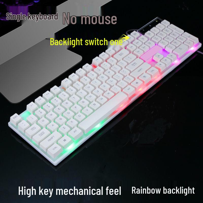Waterproof Rainbow Backlit Gaming Keyboard & Mouse Set for Home or Office