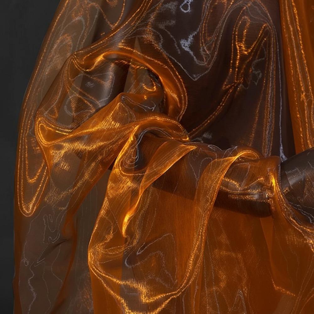 100x150cm Dwukolorowa Tkanina Gradientowa Kolorowa Lekka Tkanina Szyfonowa Przezroczysta Cienka Siatka Organzowa Dekoracyjny Brzeg