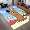 Tappeto Quadrato Classico con Elementi di Scooby-Doo, Tappetino Antiscivolo per Camera da Letto, Regalo Perfetto per i Fan.chl