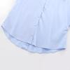 1116 spring and summer new European and American style women's loose sleeve lapel solid color casual poplin shirt 8191111