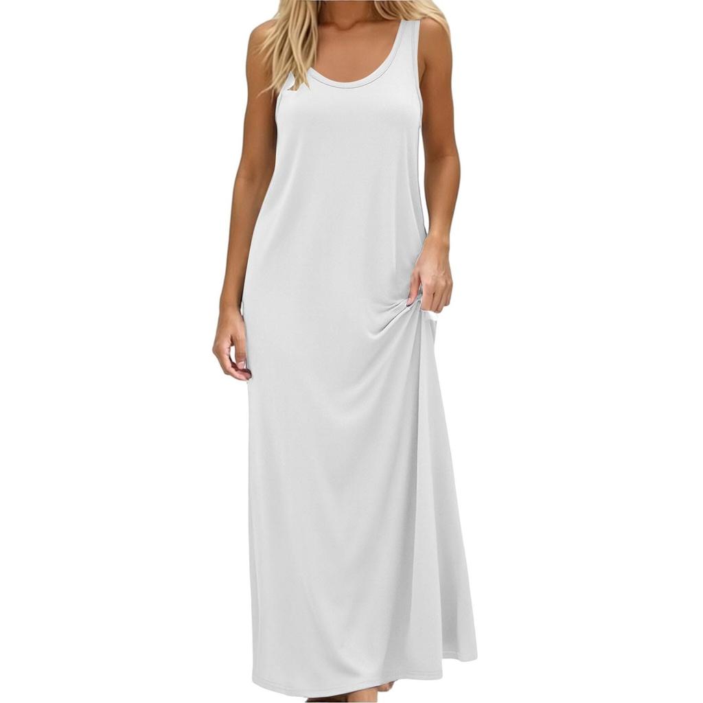 Haut Débardeur sans Manches Col Rond Mode Femme Couleur Décontracté Sous-vêtement Robe d'Intérieur