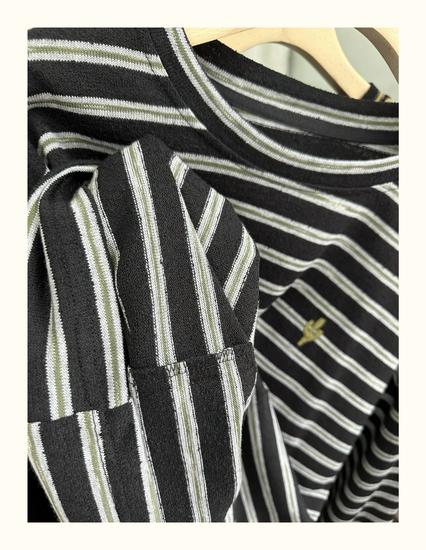 Xiao Wang's 52009 Autumn Korean-Style Loose Plus Size Casual Striped Round Neck Long Sleeve T-shirt