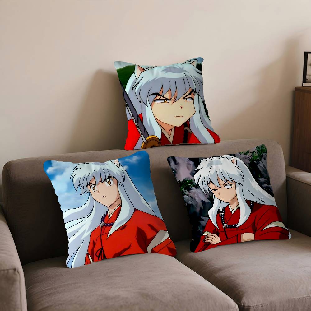 Anime Inuyasha Cushion Cover Car Throw Pillow Case For Sofa Car Christmas Gift 40x40cm 45x45cm