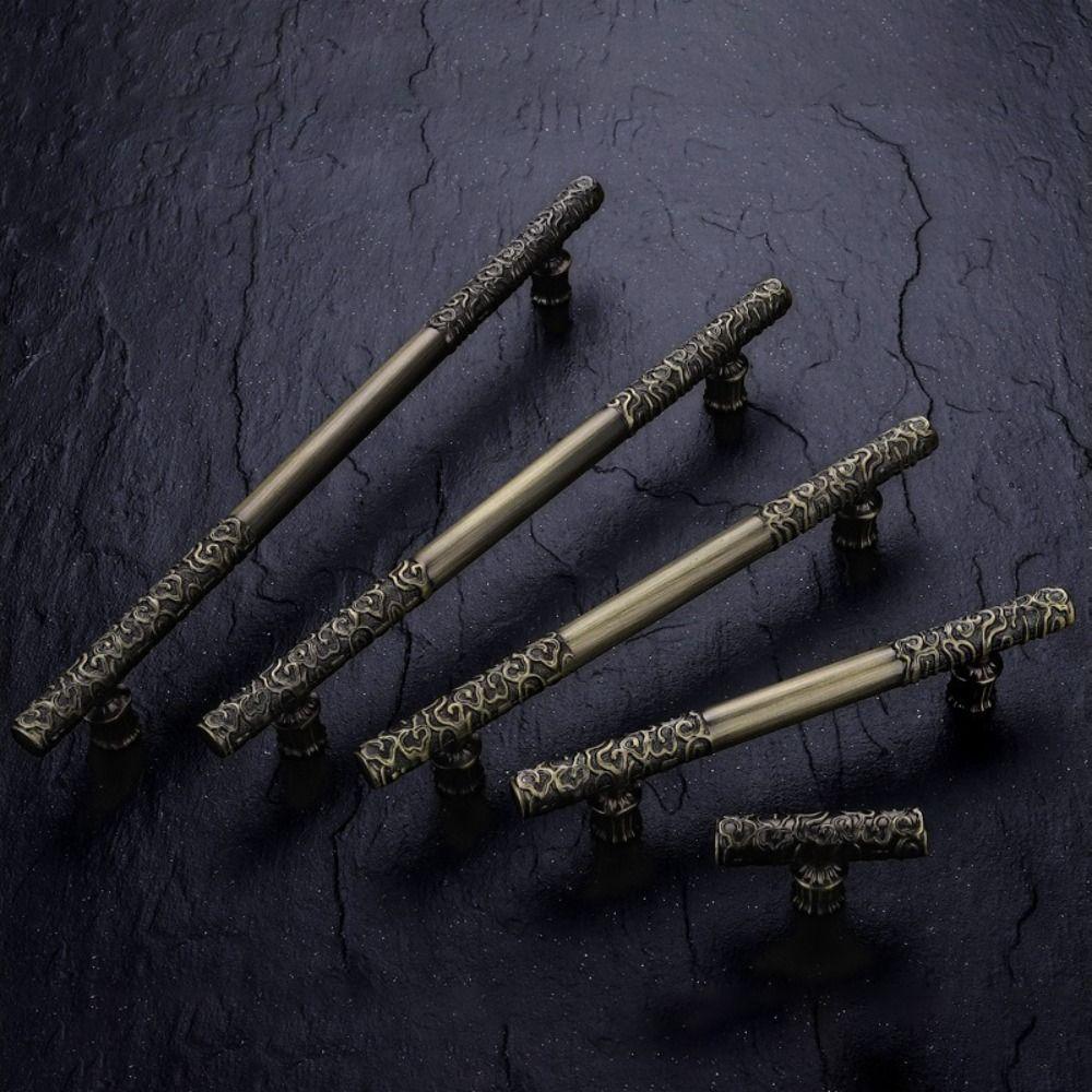 Zinc Alloy Cabinet Door Handle Light Luxurious Solid Antique Kitchen Cupboard Pull High-end Modern Simple Wardrobe Door Handle