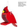 Red Bird Birdseed Dispenser Handcrafted Wooden Bird Feeder Hanging Wild Bird Feeder for Outdoor Garden Backyard Decoration