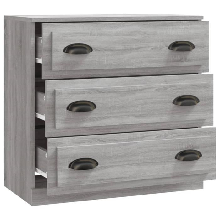 VidaXL Buffet sonoma gris 70x35,5x67,5 cm bois d'ingénierie 816230