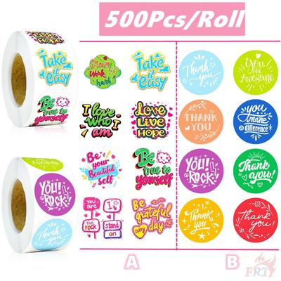 500 Stück/Rolle Bunte aufmunternde Slangs Kinder Belohnungsaufkleber - DIY Scrapbooks Album Dekor Verschlussetikett Aufkleber