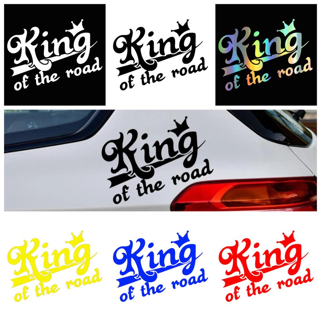 King of The Road Lustiger Autoaufkleber Vinyl-Abziehbild Wasserdicht für Auto LKW Stoßstange Heckscheibe Automobil Außen Dekor