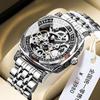 Binbond H1277 1277 Top Brand Luxury Leather Mens Automatic Watches Stainless Mechanical Wristwatch Waterproof Clock Reloj Hombre