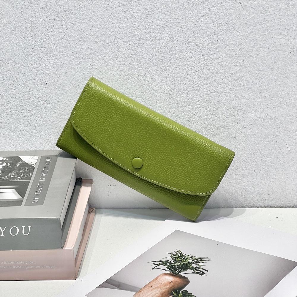 Leather Niche Bag Women'S Long Wallet Soft Cowhide Wallet Clip Fashion Hand Wallet 5115