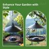 Rainproof Bird Food Dispenser Iron Bird Water Bowl Garden Decor Bird Feeding Tray  Hummingbird