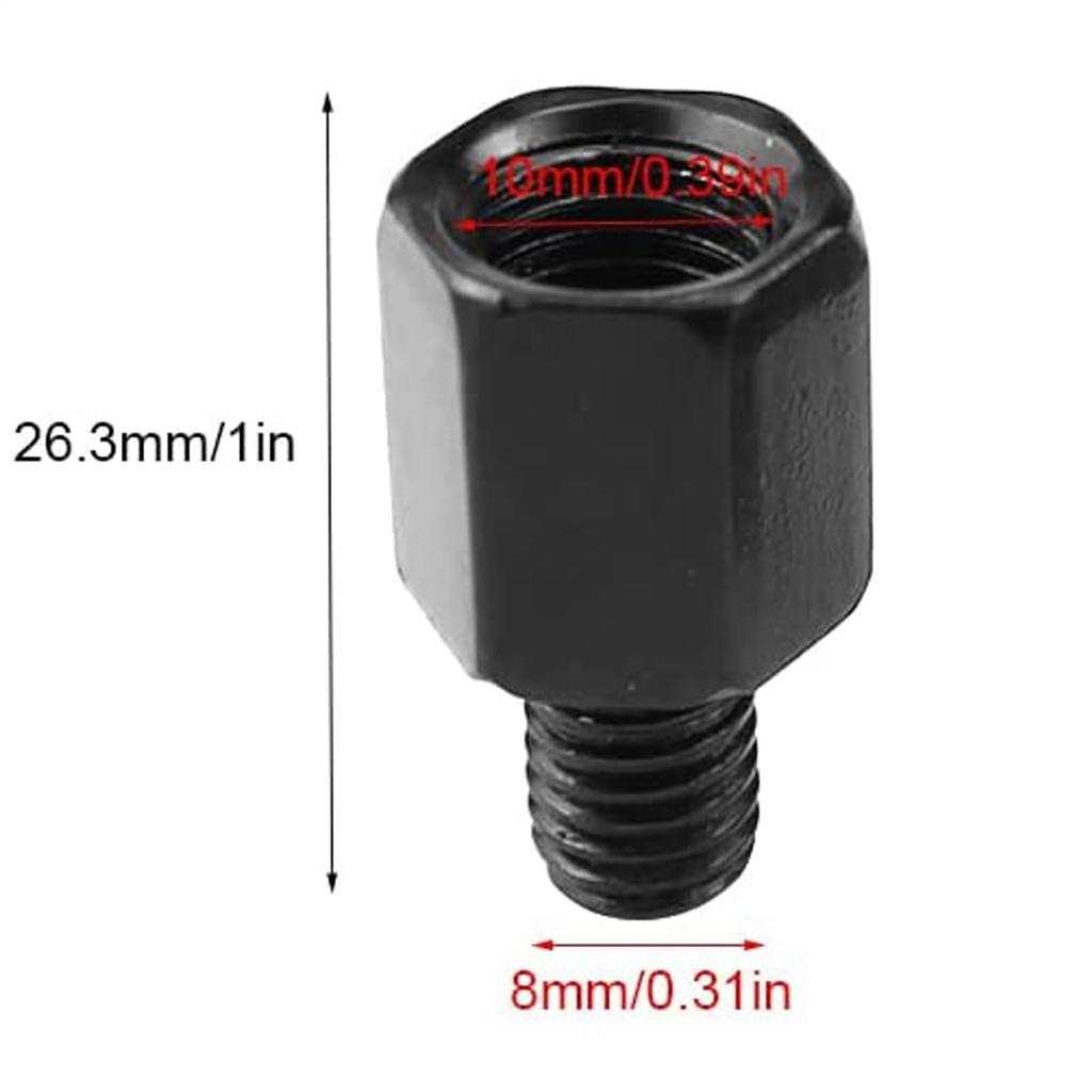 Motorcycle Rear Mirror Thread Motorcycle Mirror Conversion Adapter - Iron Chrome Plated Motorcycle Mirror