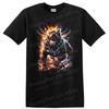 Fierce Dog Graphic T Shirt with Bold Colors and Energetic Design Tee
