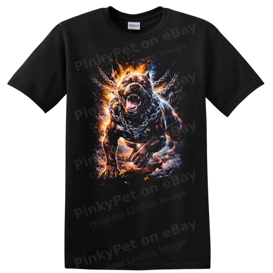 Fierce Dog Graphic T Shirt with Bold Colors and Energetic Design Tee