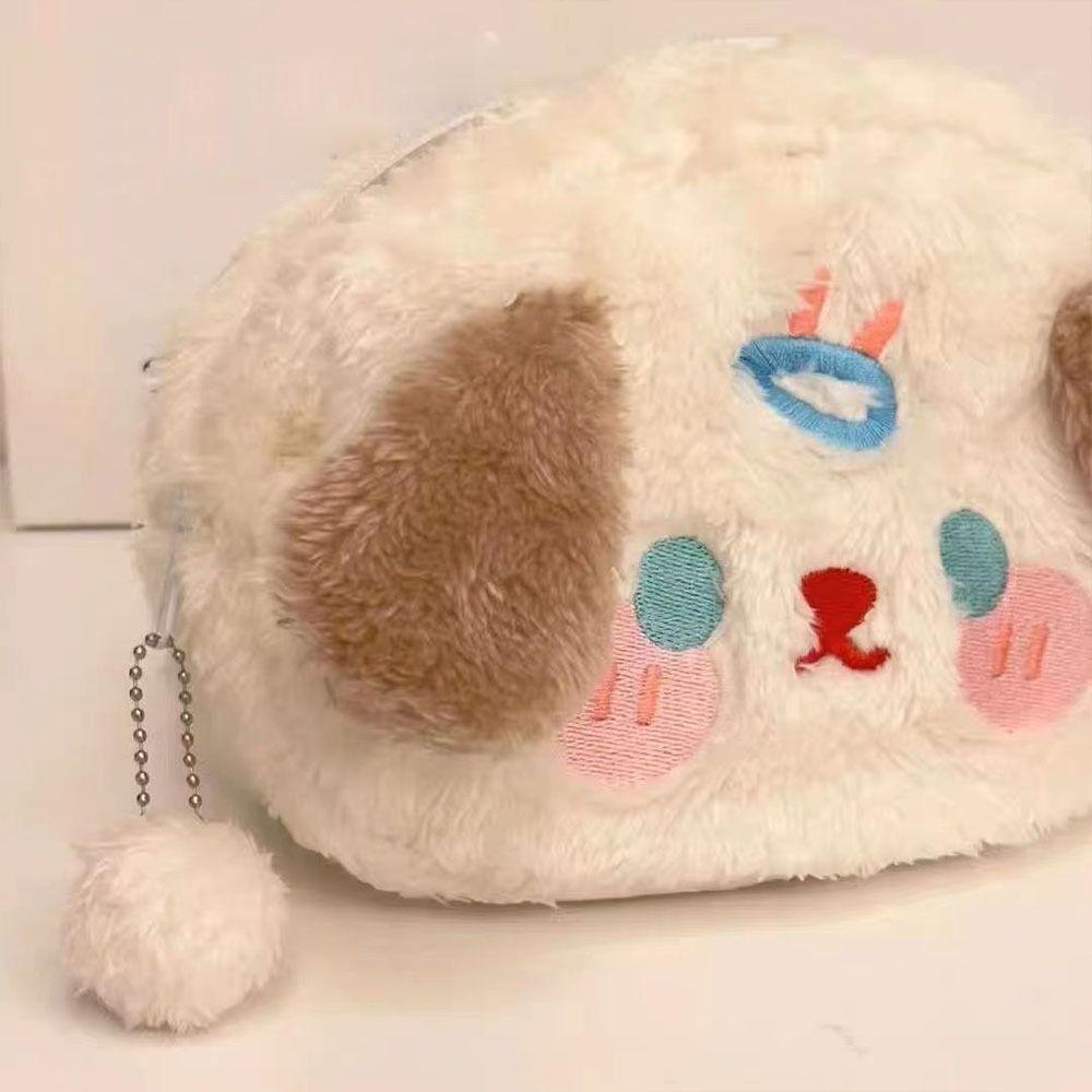 Korean Style Children Puppy Pencil Bag Puppy Pencil Pouch Desktop Storage Bags Plush Stationery Bag