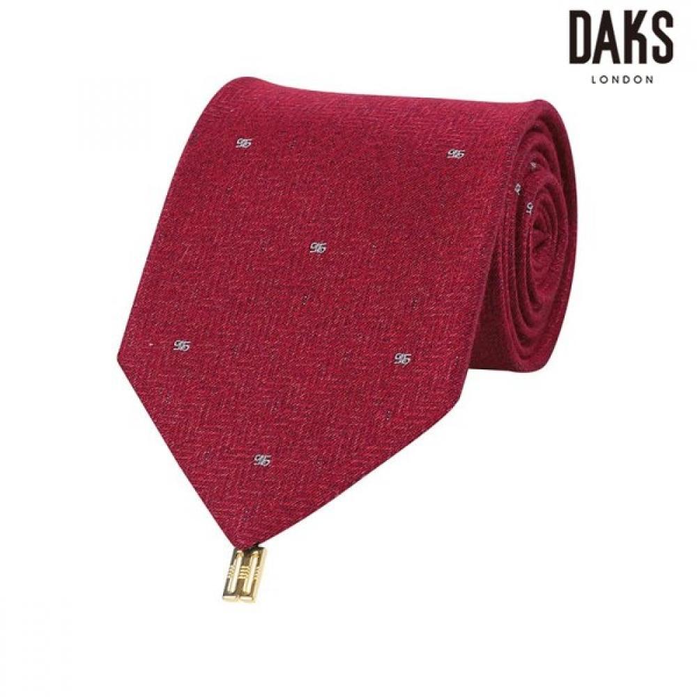 DakS Men S Red Silk Blend Small Logo Allover Tie  Dmg1acf1242r1 Red/000