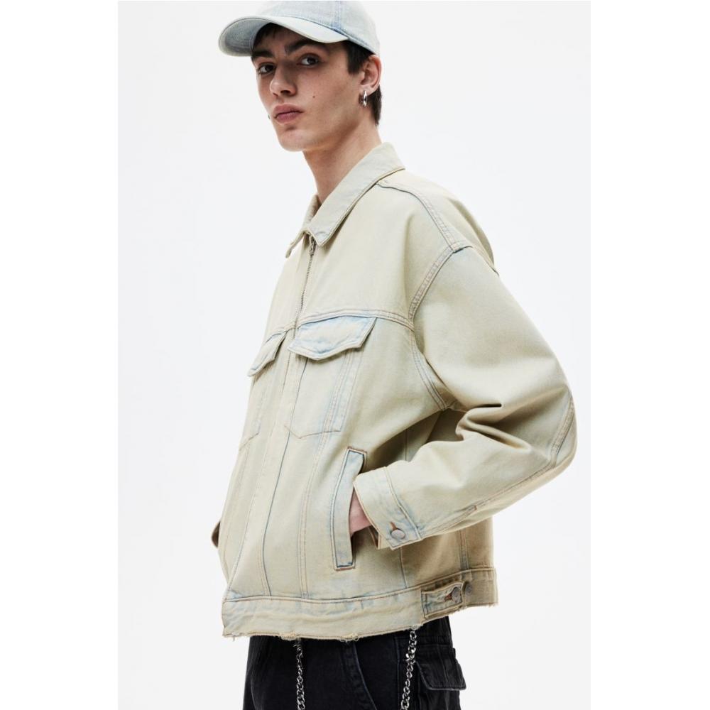 H M deniM Walker Jacket Loose Fit Pale deniM Blue
