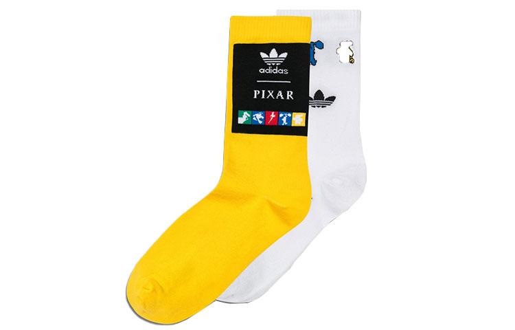 

Adidas Originals x PIKESI,LIANMINGKUAN Athleisure Crew Socks Unisex White/Yellow Couple s HE3111 XS
