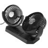 12V Double Head Electric Fan Double Control 3 Gears Strong Wind USB Charging Car Cooling Fan for
