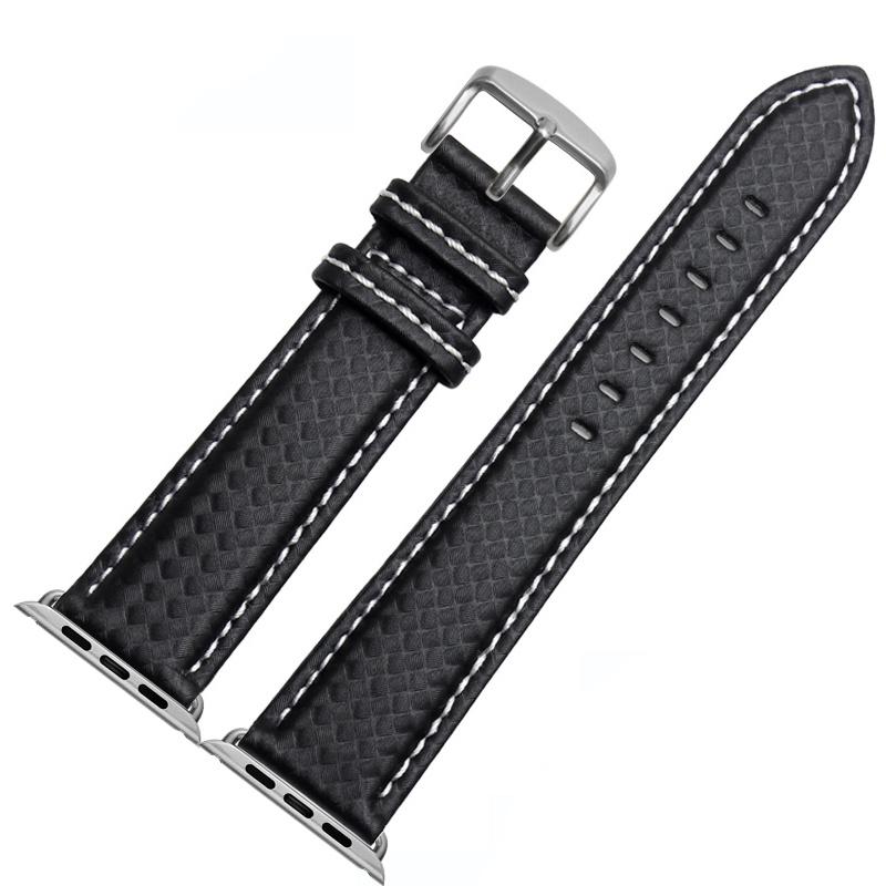 

Ремешок из углеродного волокна для Apple Watch Band 44 мм 40 мм iWatch ремешок 42 мм 38 мм Роскошный кожаный браслет Apple Watch Series 6 5 4 3 se For 38mm or 40mm