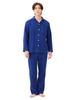 Gunze KAIMIN NAVI Collaboration with Long Sleeve and Royal Size L Men's Pajamas, UCHINO, Pants, Waffle-In Gauze, Blue,