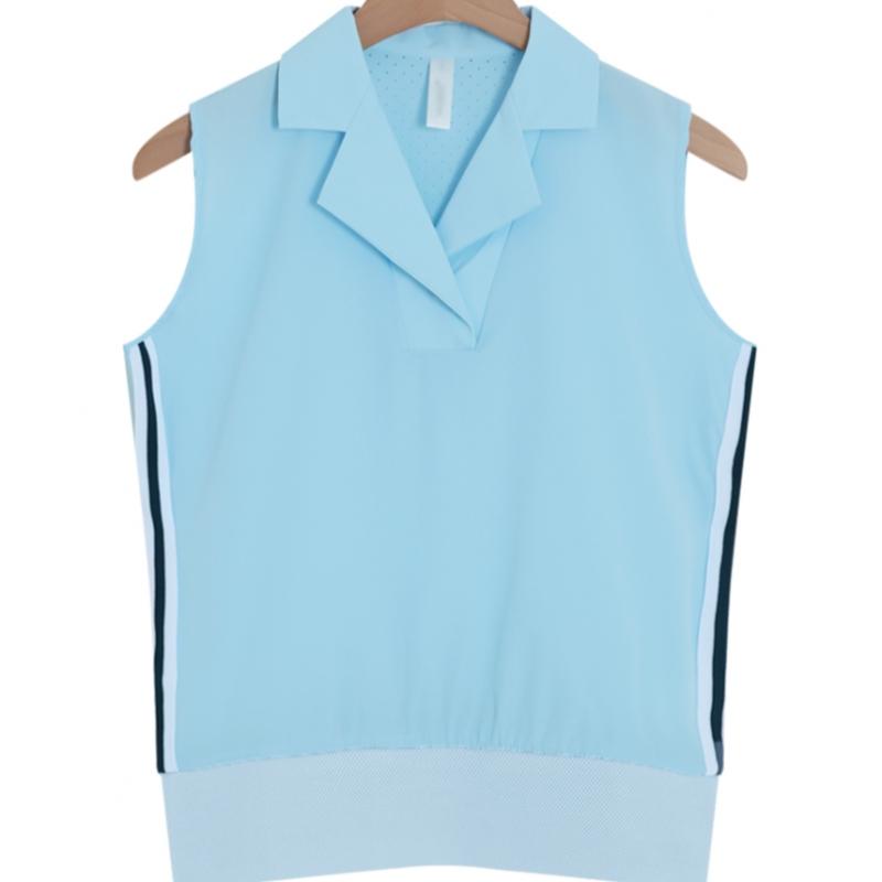 Shop Women Tapered Collar Mesh Span Golf Vest Lb Wvs 21240 Black