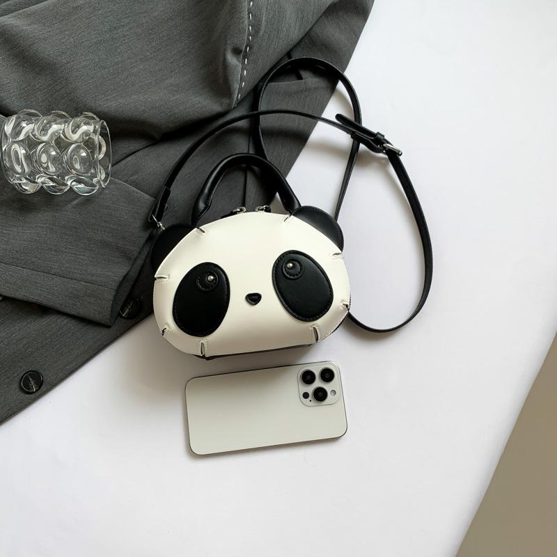 Girl Cute Panda Crossbody Bag  New Cartoon Handheld Shoulder Bag Casual Fashion Versatile Commuter Bag