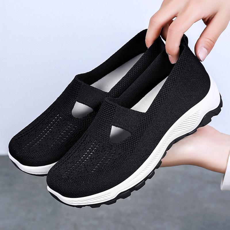 Schuhe Damen Freizeitschuhe weiche Sohle bequem keine müden Füße Mutterschuhe Slipper atmungsaktive Einzelschuhe