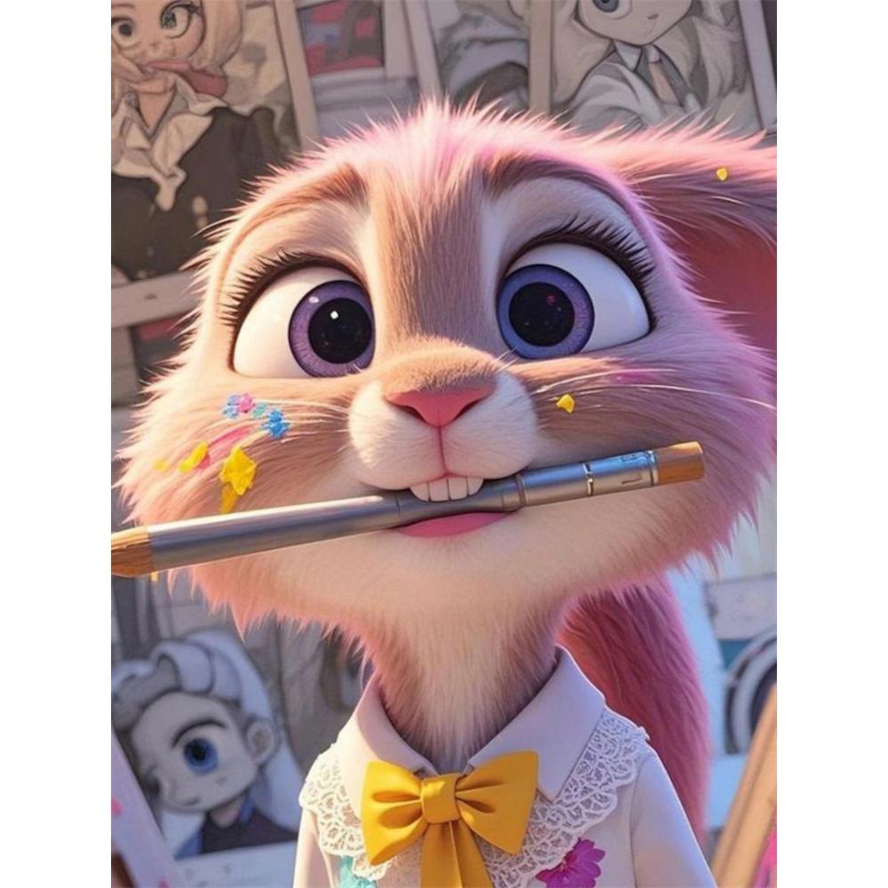 

Disney Diamond Painting 5D Zootopia Judy Artist Cartoon Movie Cross Stitch Embroidery Handmade Gift Home Decor Round 20x30cm