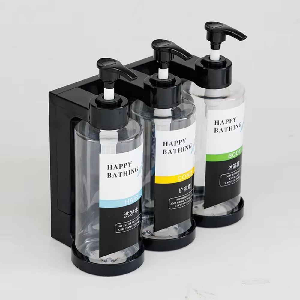 Hand Press Empty Pump Bottle Wall Mounted Hand Sanitizer Jar Bath Lotion Container Hotel