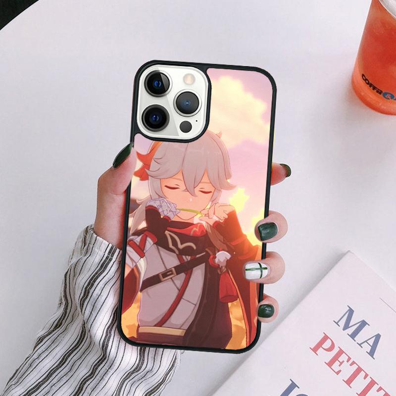

Kazuha Genshin Impact Game Phone Case For iPhone 17 Air 14 13 12 16Pro Max 15 Plus Cover Shell Max coque iPhone 15pro max