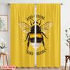 2pcs 2D Flat Printing Drapes Hard-working Bee Polyester Without Electricity Festive Wall Decor Use for Photo Booth Props