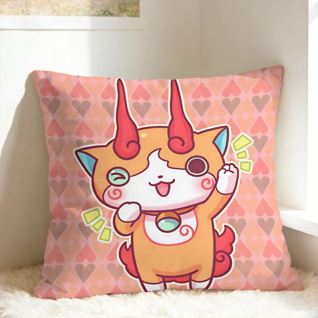 Pillow Cover Anime Yokai Cute Watch Maple Vintage Pillow Case For Sofa Home Decoration Pillowcases
