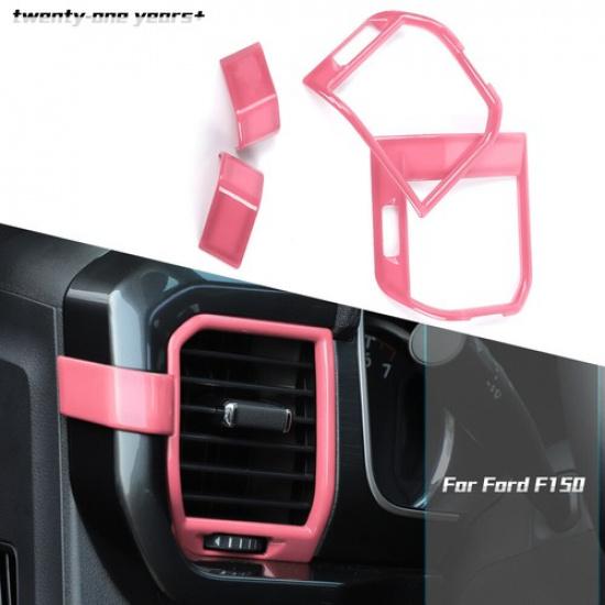 Center Console Side Air Vent Outlet Cover Fit Bezels For Ford F150 -22 Pink
