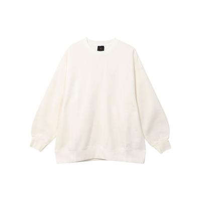 Logo Crew Neck Pullover Sweatshirt Women Tops White FB5117-133